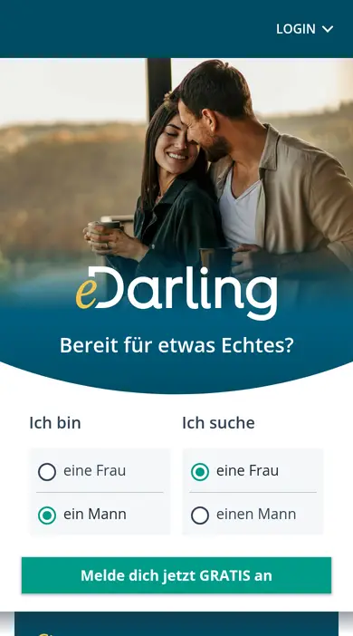 eDarling Erfahrungen am Smartphone: mobile Anmeldung auf edarling.at im Browser